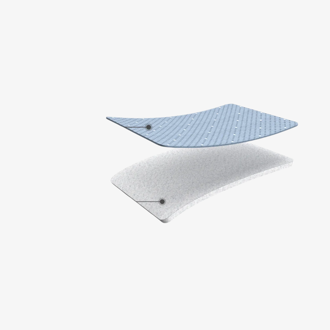 Pocket Folding Table-Top Ironing Board - Grey/Yellow