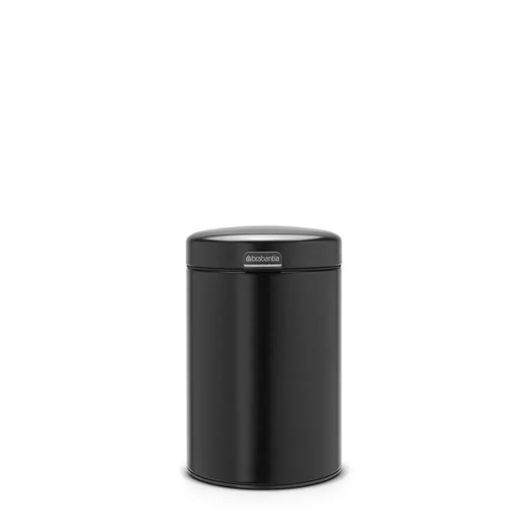 NewIcon Wall Mounted Bin Silent 3 Litre - Matt Black