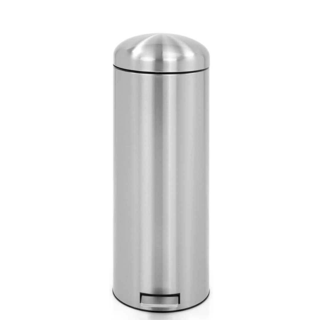 Retro Bin Slimline Motion Control 20 Litre - Matt Steel Fingerprint Proof
