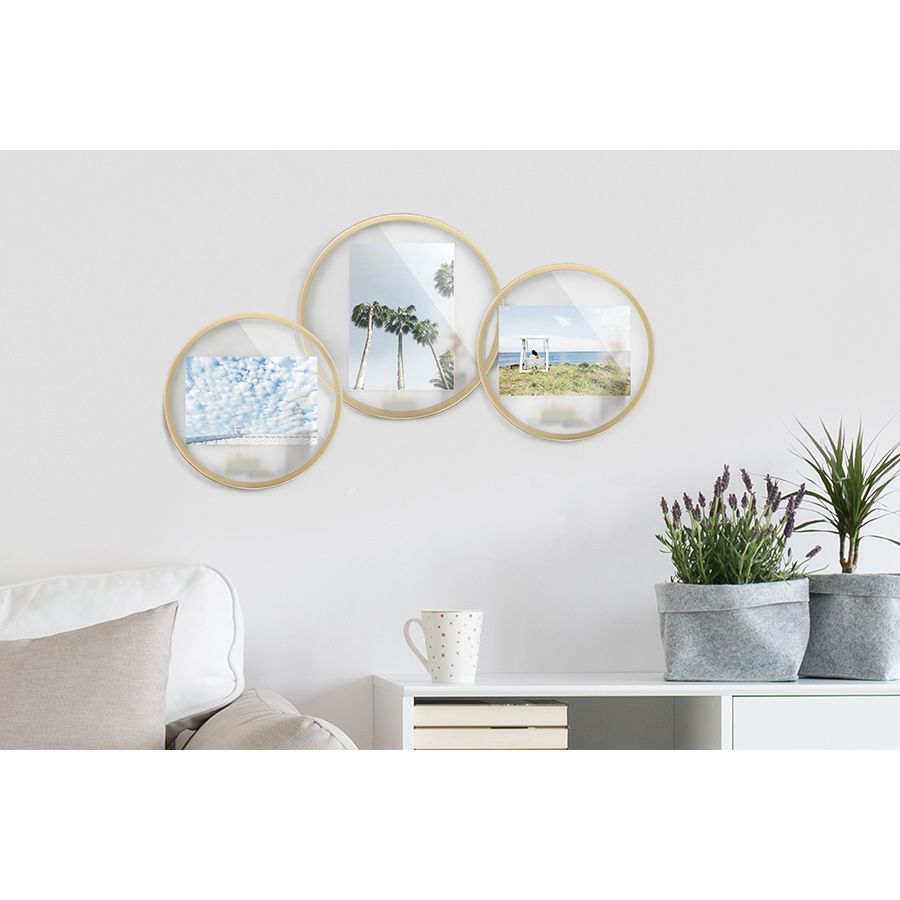 Infinity Round Picture Frame 5"x7" - Matte Brass