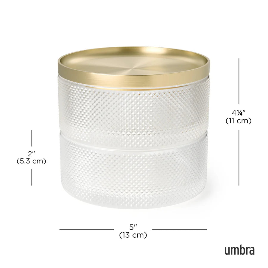Tesora Box - Brass/Glass