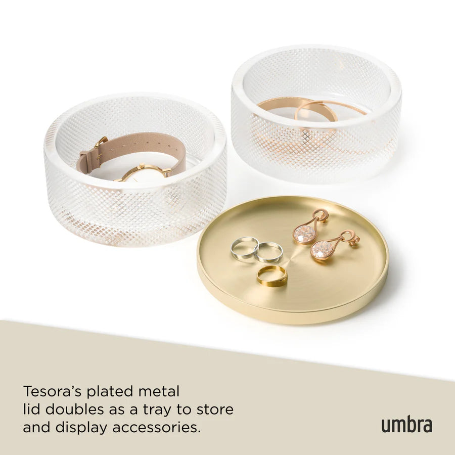 Tesora Box - Brass/Glass