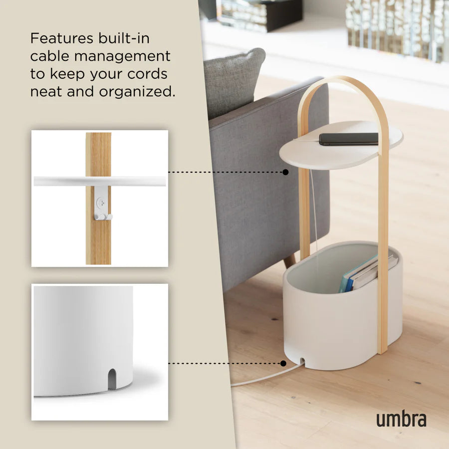 Bellwood Storage Table - White/Natural