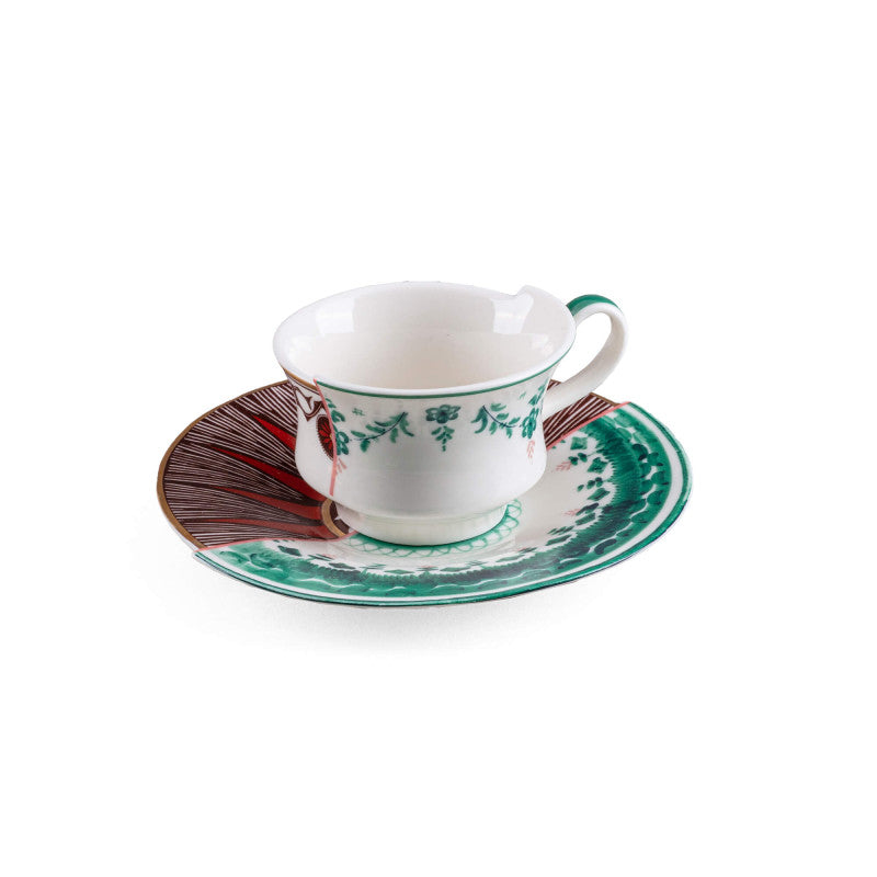 Hybrid Coffee Cup with Saucer in Porcelain - Chucuito