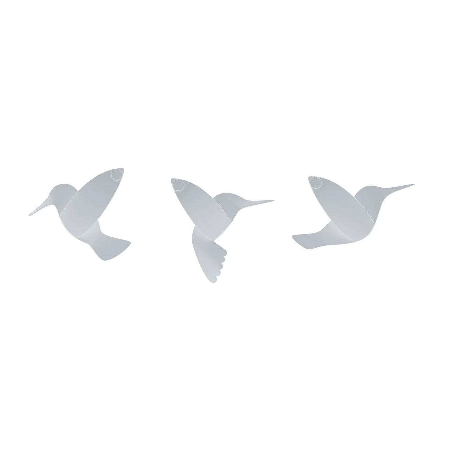 Hummingbird Wall Decor (Set of 9) - White