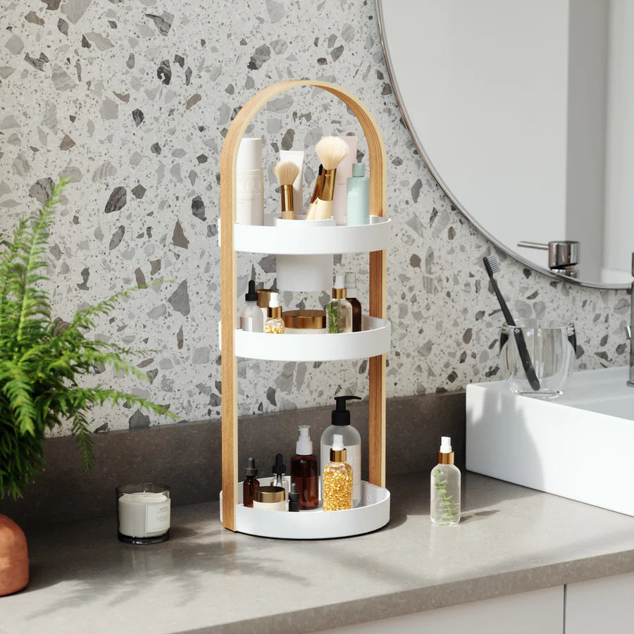 Bellwood Cosmetic Organizer - White/Natural