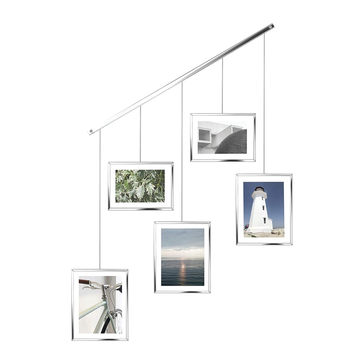 Exhibit Photo Display (5 Photos) - Chrome
