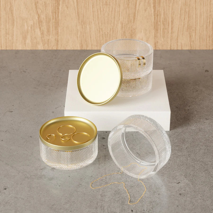 Tesora Box - Brass/Glass