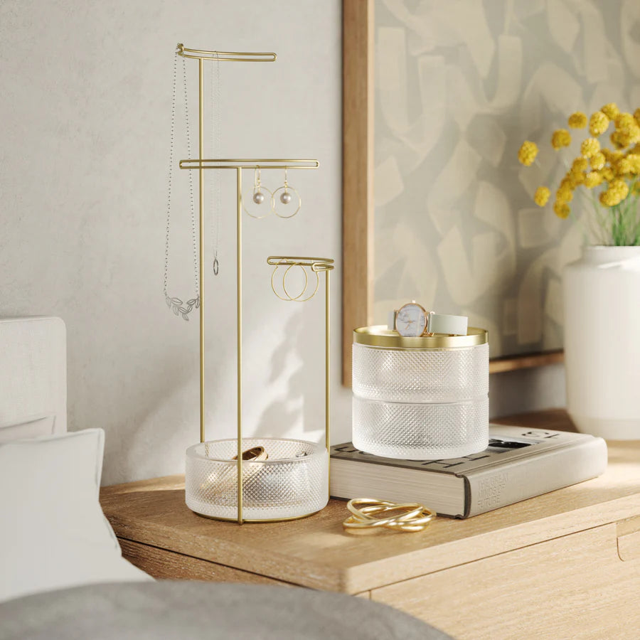 Tesora Box - Brass/Glass