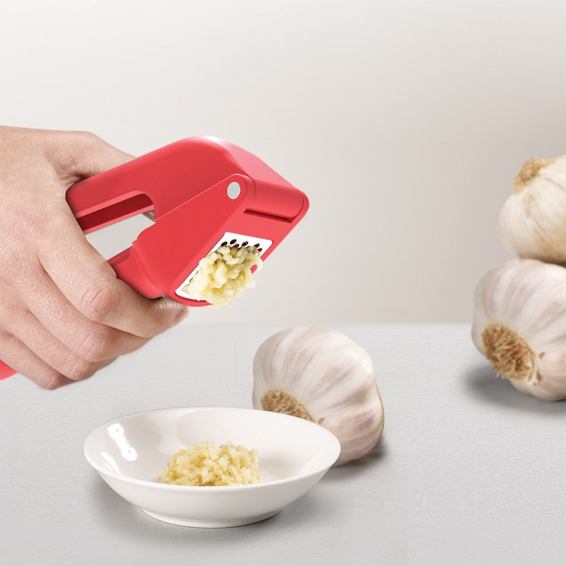 DUO Easy-Clean Garlic Press - Red