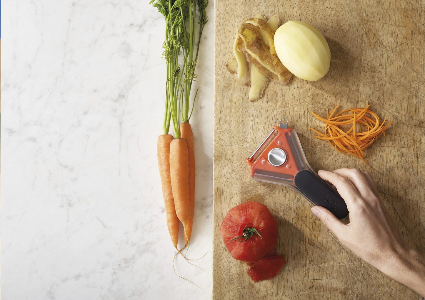 Tri-Peeler 3-In-1 Vegetable Peeler - Orange/Grey