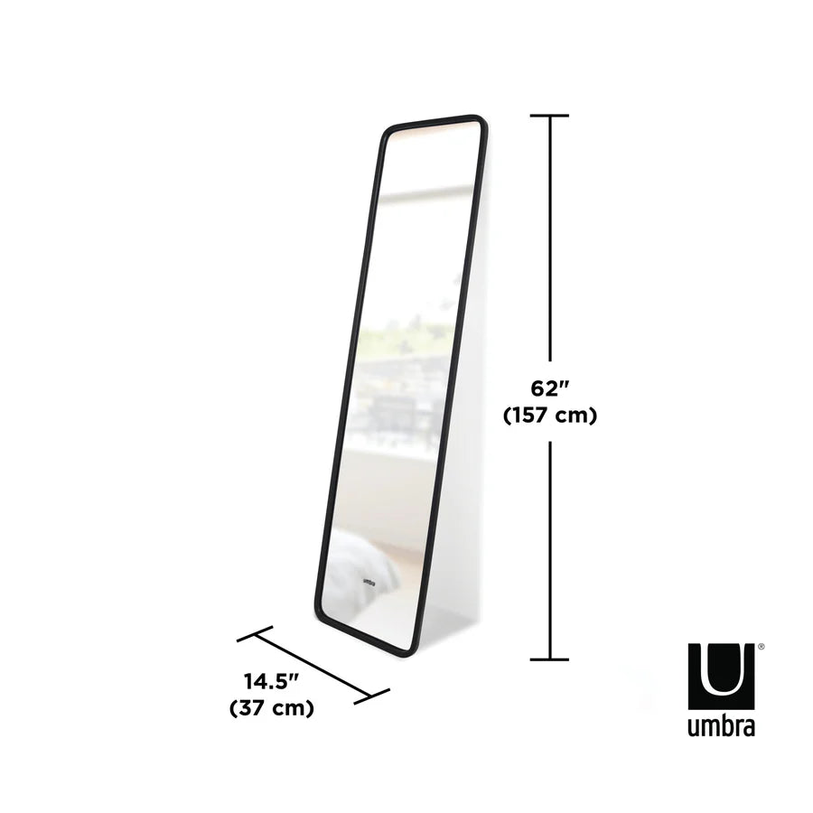 Hub Leaning Mirror 157x37cm - Black