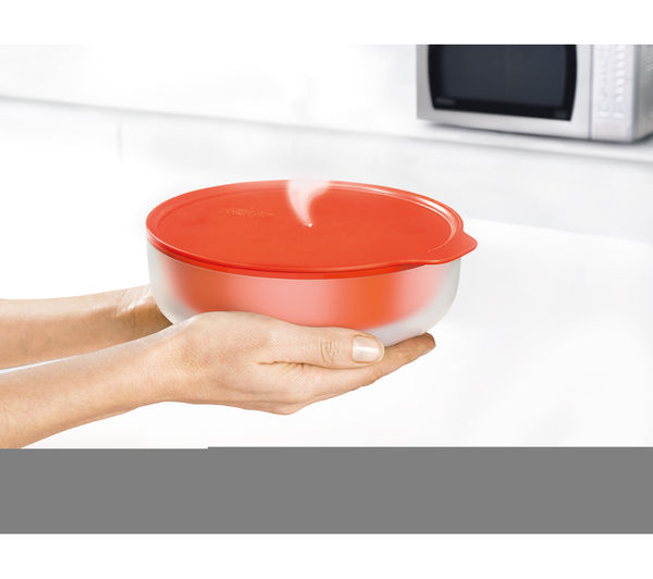 M-Cuisine Cool Touch Microwave Dish - Stone/Orange
