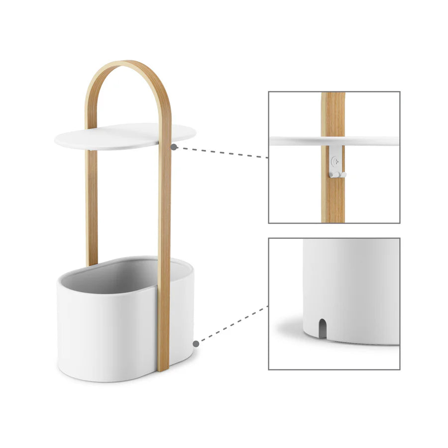 Bellwood Storage Table - White/Natural
