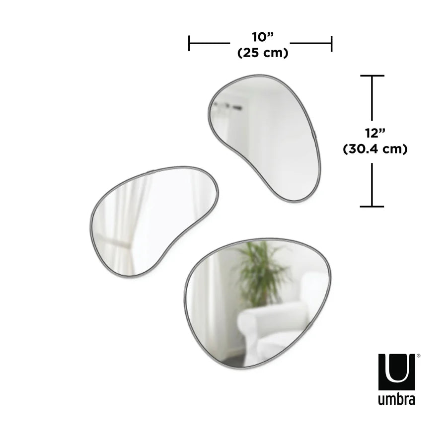 Hubba Pebble (Set of 3) - Metal Titanium