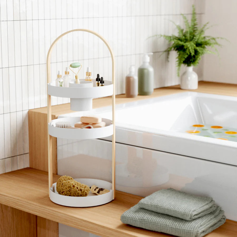 Bellwood Cosmetic Organizer - White/Natural