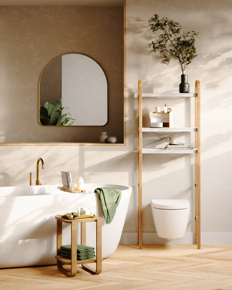Bellwood Over The Toilet Shelf - White/Natural