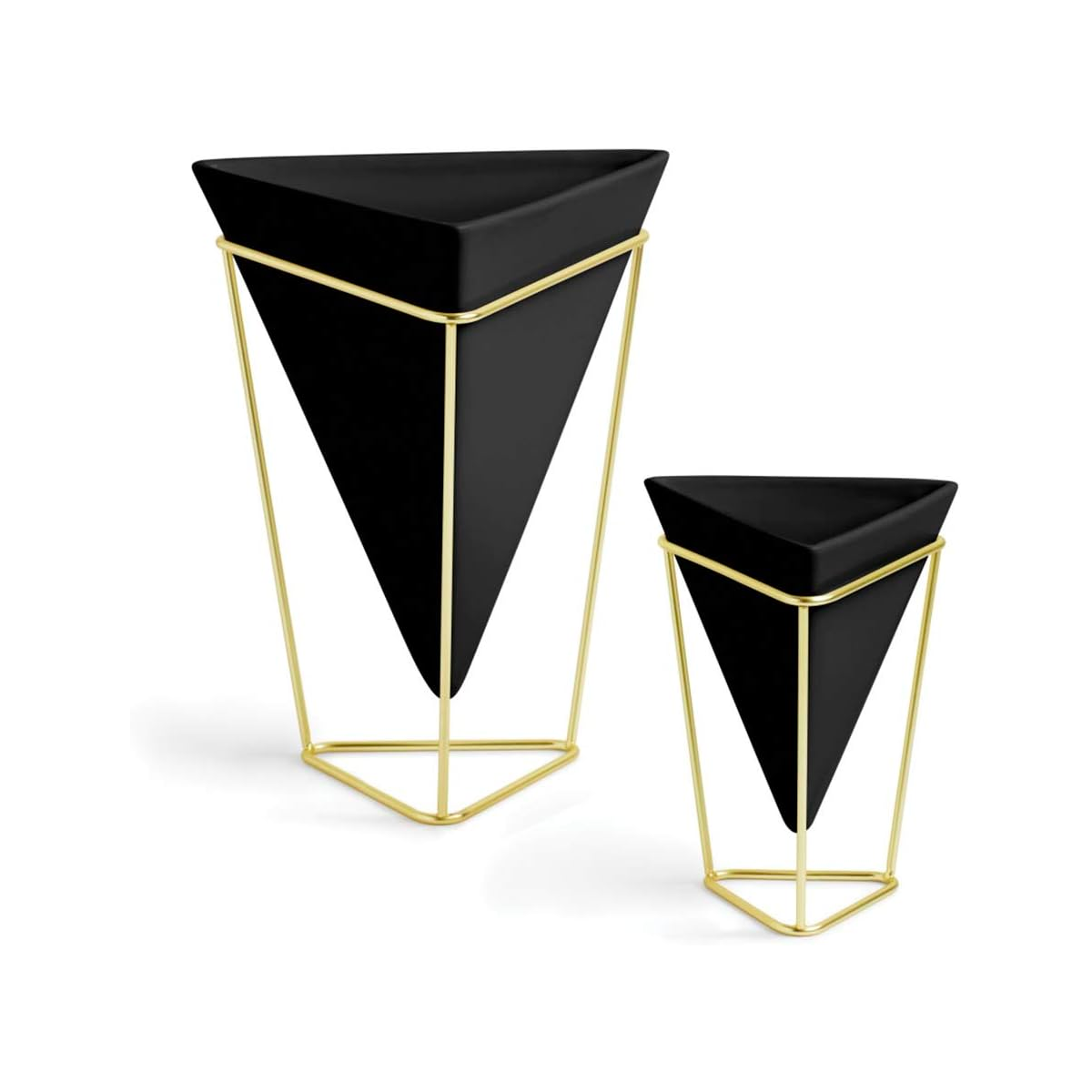 Trigg Tabletop Vessels (Set of 2) - Black/Brass