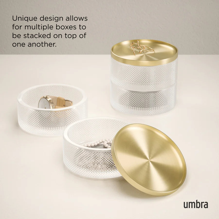 Tesora Box - Brass/Glass