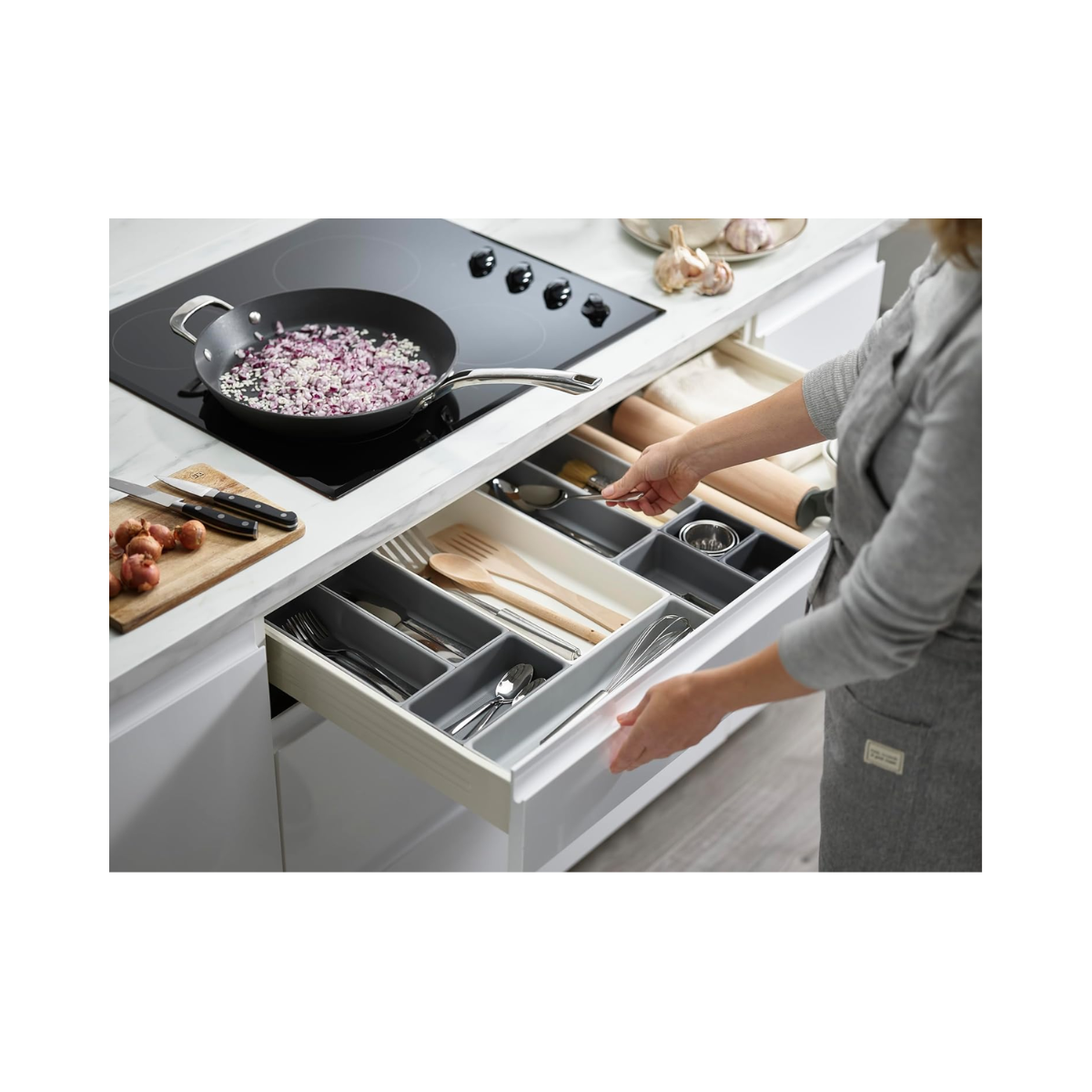 Blox 10-Piece Drawer Organiser Set - Grey