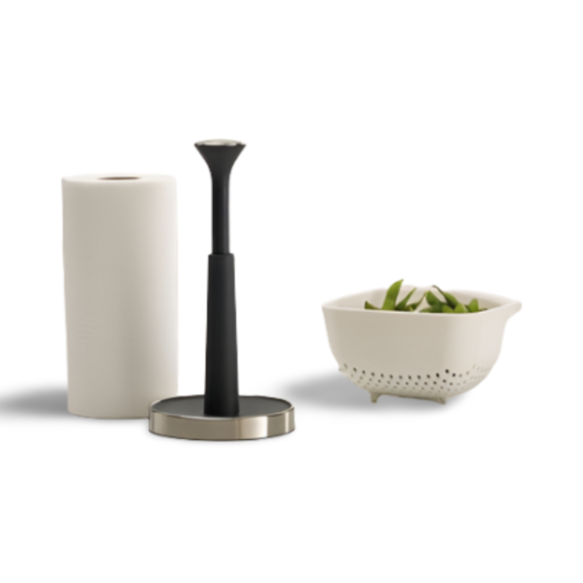 Push & Tear Kitchen Roll Holder - Grey