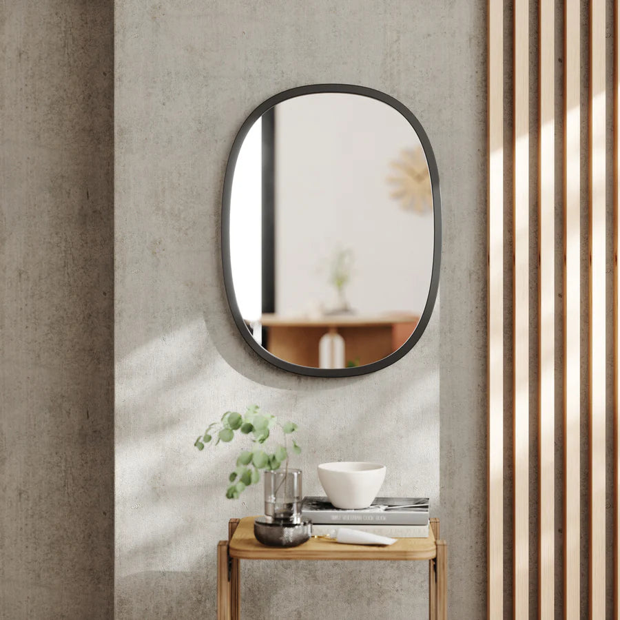 Hub Mirror Oval 61cmx91cm - Black