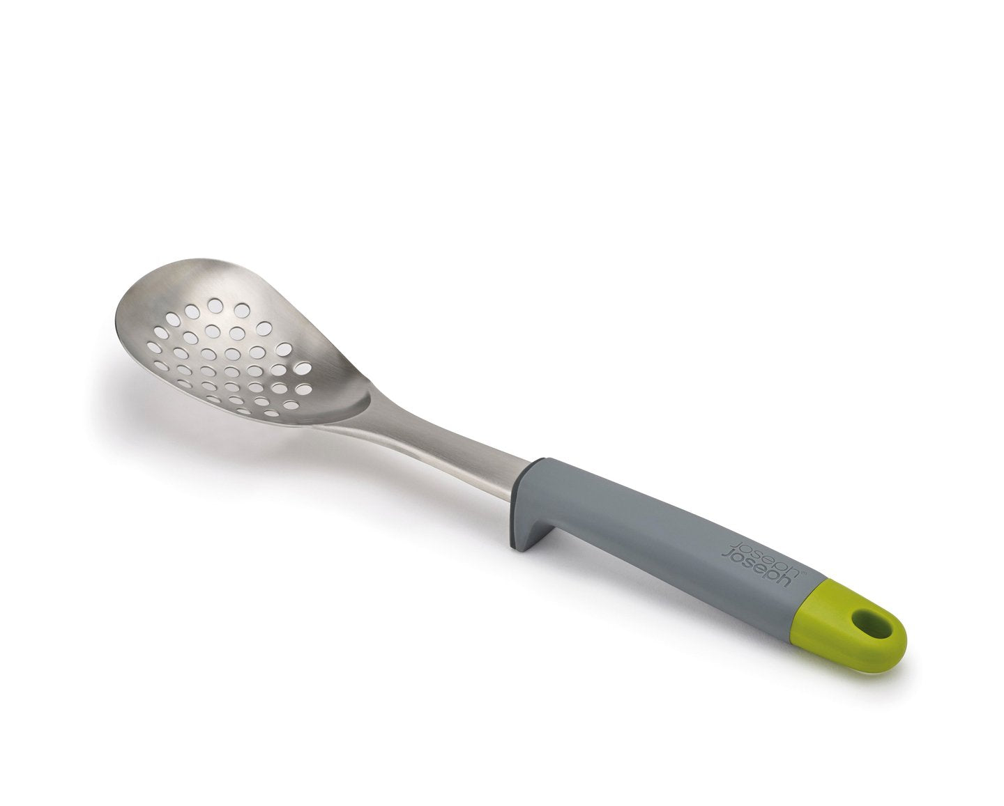 Elevate Stainless-Steel Slotted Spoon - Grey/Green