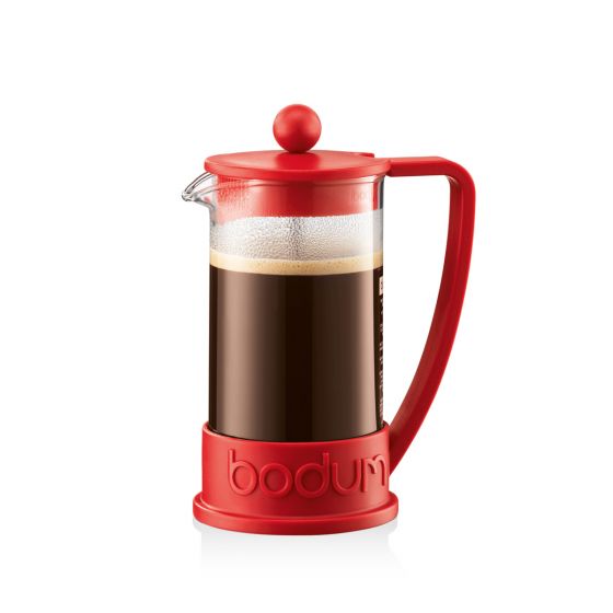 Brazil French Press Coffee Maker Cup, Red