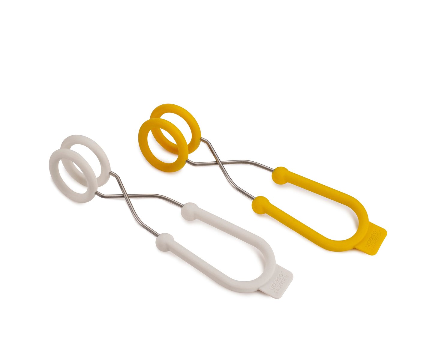 O-Tongs Set of 2 Egg Boiling Tongs - White/Yellow