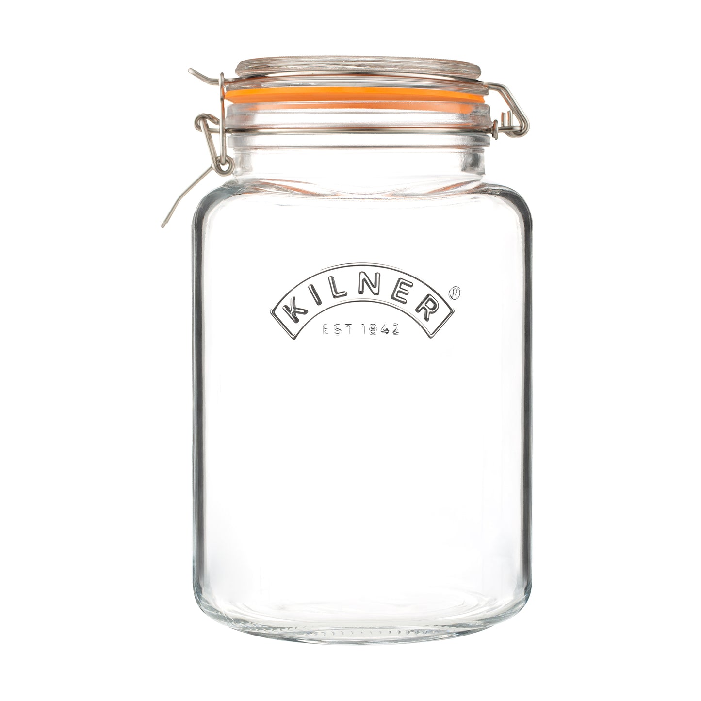 Clip Top Square Jar, 3L