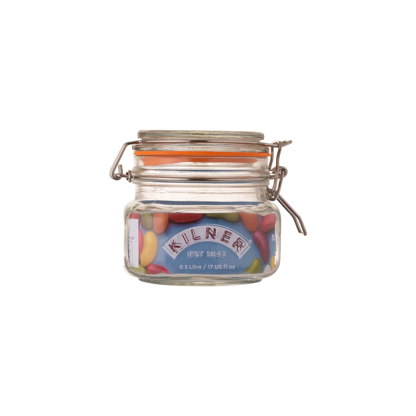 Clip Top Square Jar, 0.5L
