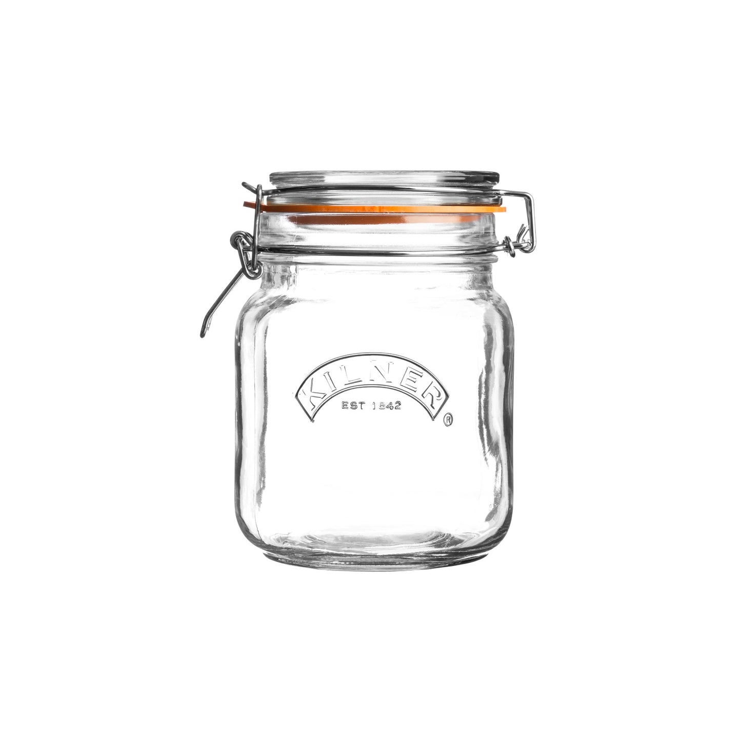 Clip Top Square Jar, 1L