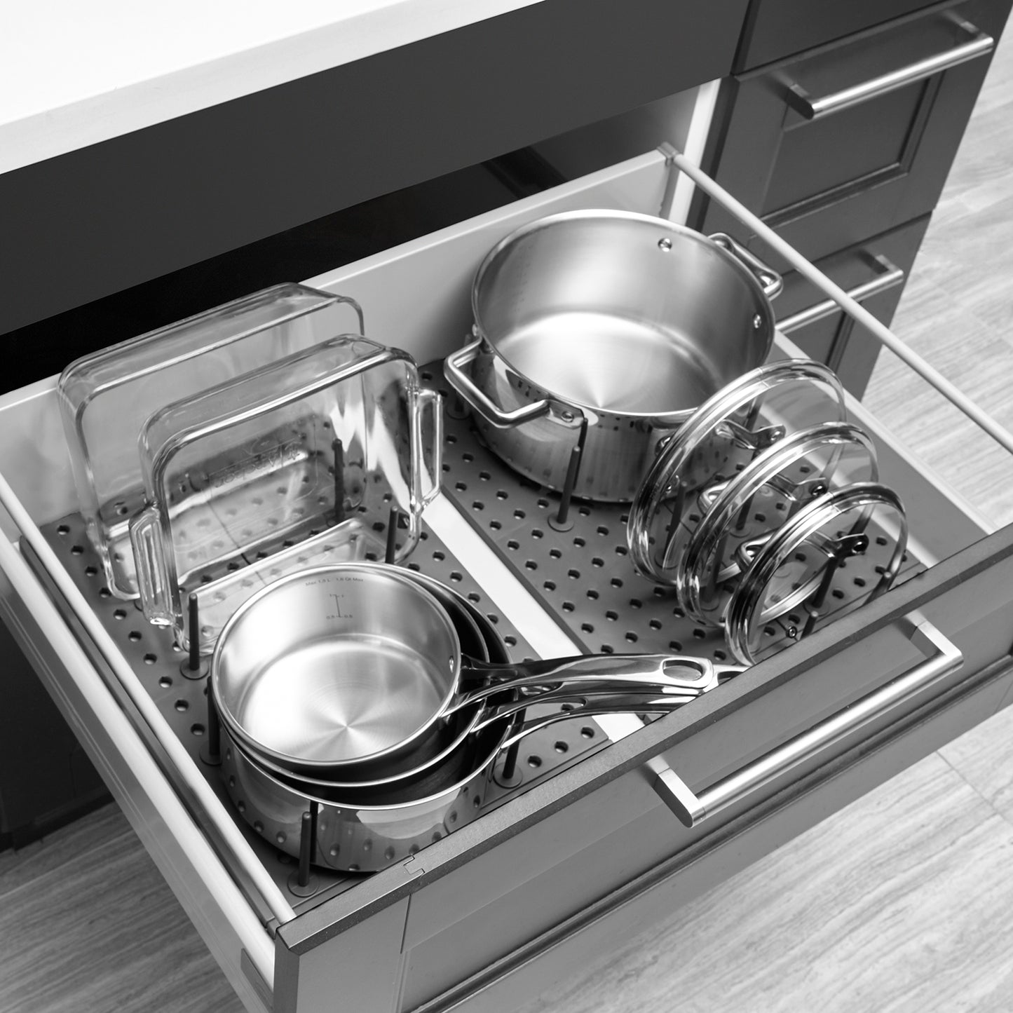 Peggy Drawer Organizer (Set of 2) - Charcoal