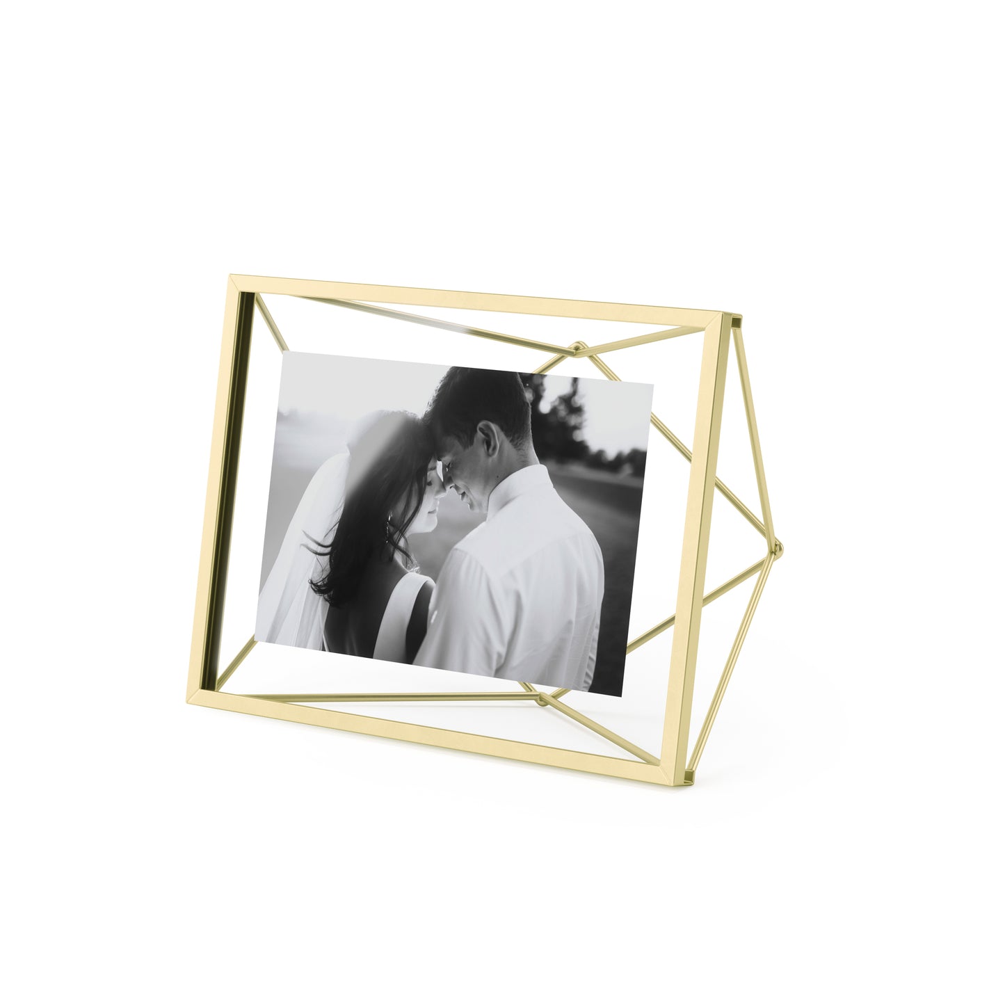 Prisma Picture Frame 4" x 6" - Matte Brass