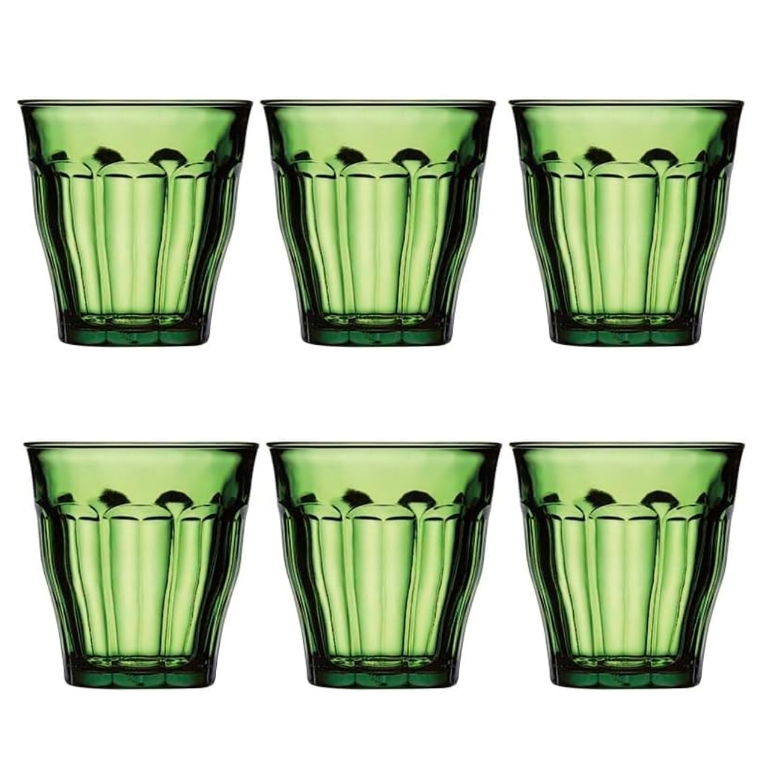 Le Picardie® Glass Tumbler (Set of 6), 25cL/8.375oz - Green