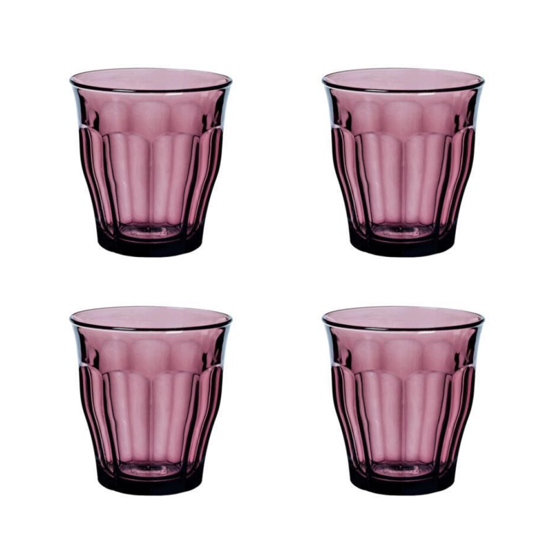 Le Picardie® Glass Tumbler (Set of 4), 25cL/8.375oz - Plum