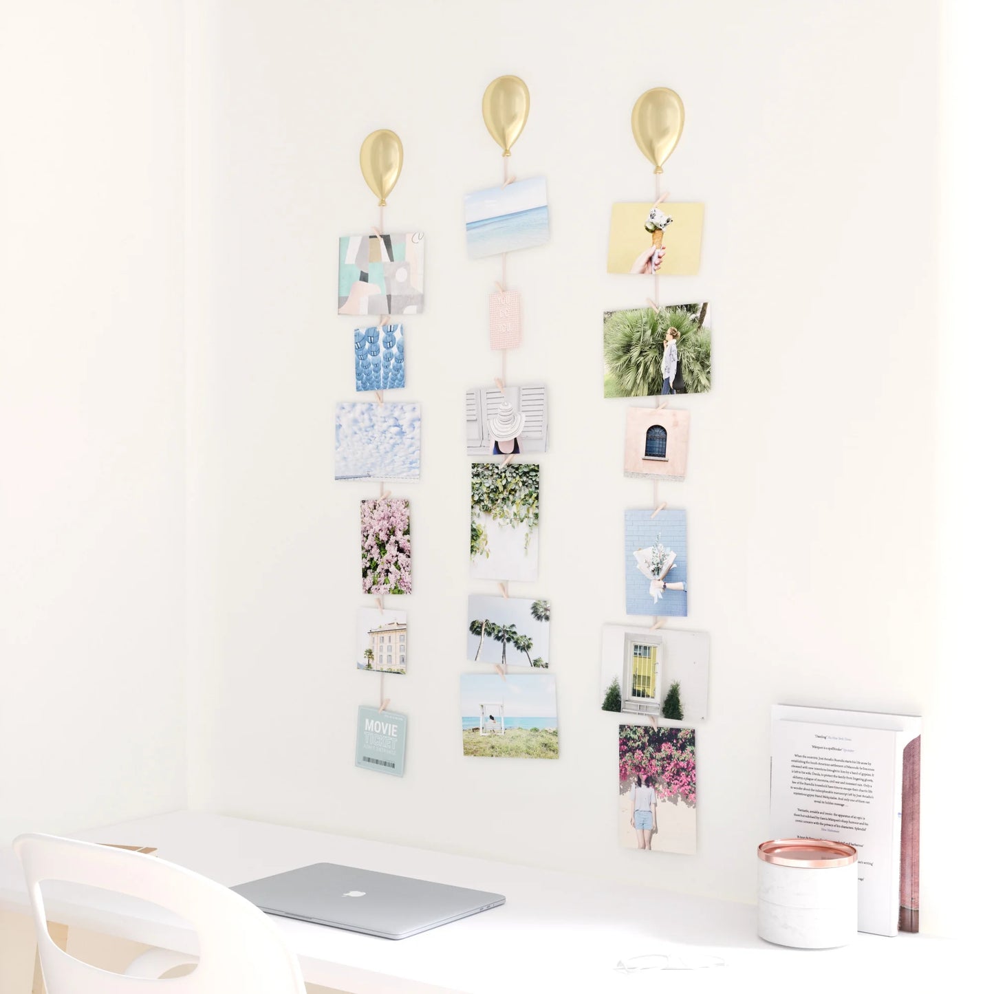 Up Photo Display (Set of 3) - Matte Brass