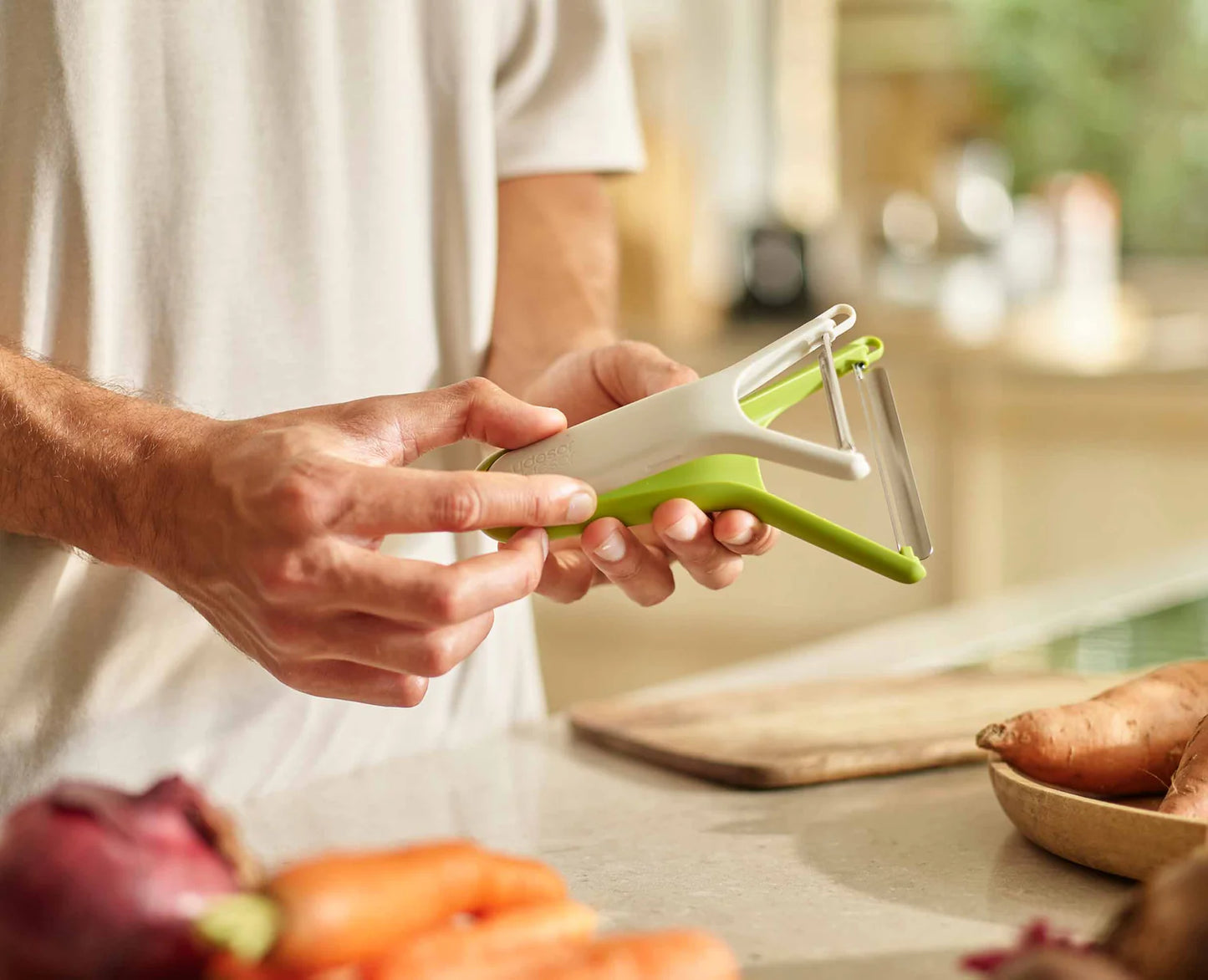 Nest Peel Peelers (Set of 2) - Stone/Green