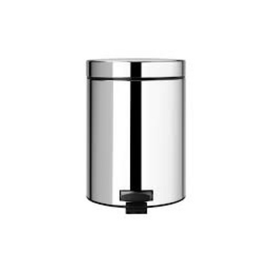 Pedal Bin (with Plastic Inner Bucket) 5 Liters - Brilliant Steel