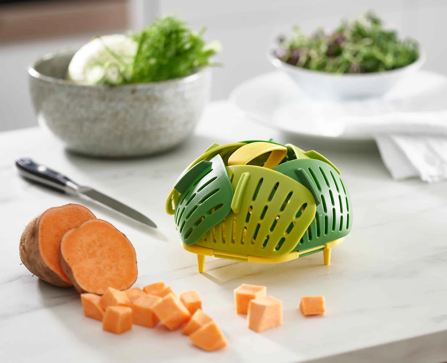 DUO Folding Steamer Basket - Green