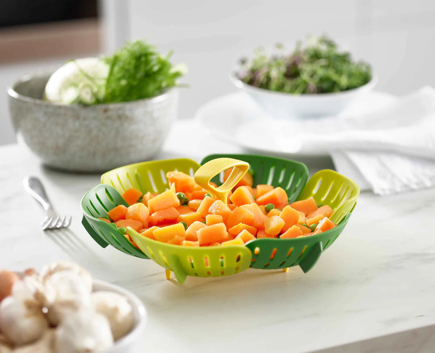 DUO Folding Steamer Basket - Green