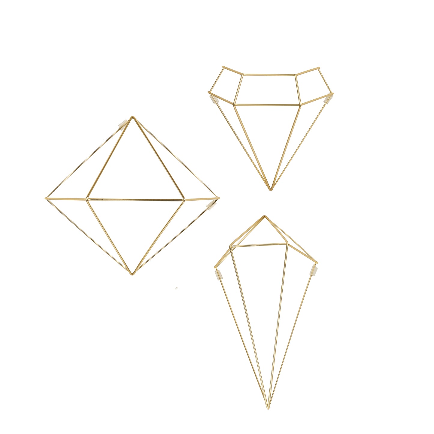 Prisma Wall Decor (Set of 6) - Matte Brass