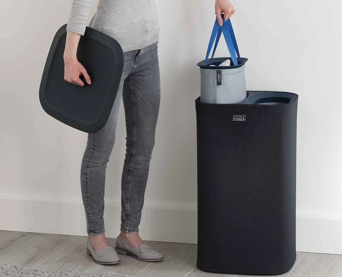 Tota Laundry Separation Basket 60L - Carbon Black