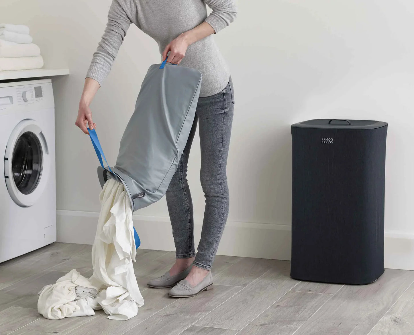 Tota Laundry Separation Basket 60L - Carbon Black