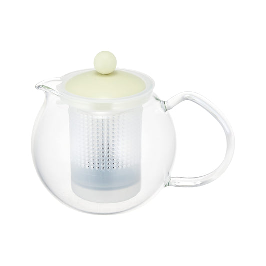 Assam Tea Press With Glass Handle And Colored Plastic Lid, 0.5L - Light Green