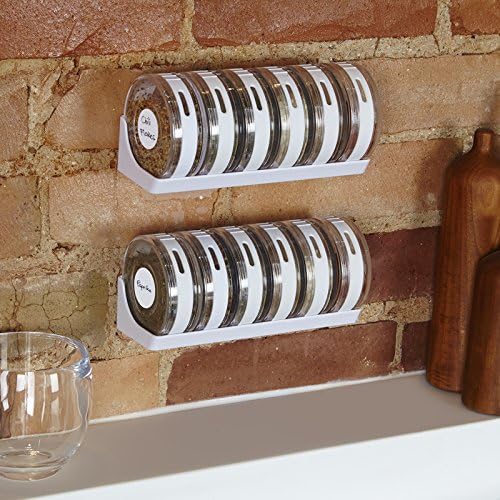 Cylindra Spice Rack - White/Clear