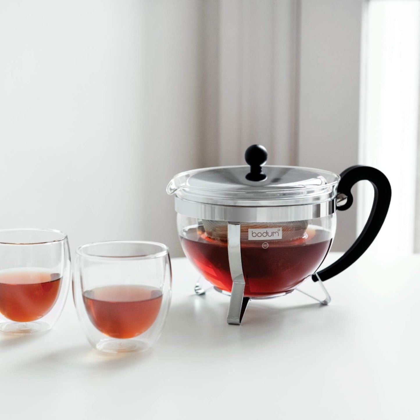 Chambord Tea Pot, 1.3L/44oz - Chrome Shiny