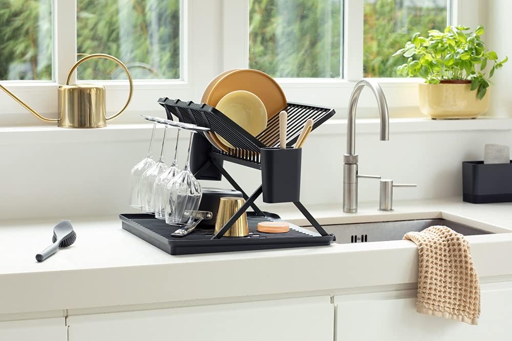 Foldable Dish Drying Rack (Large) - Dark Grey