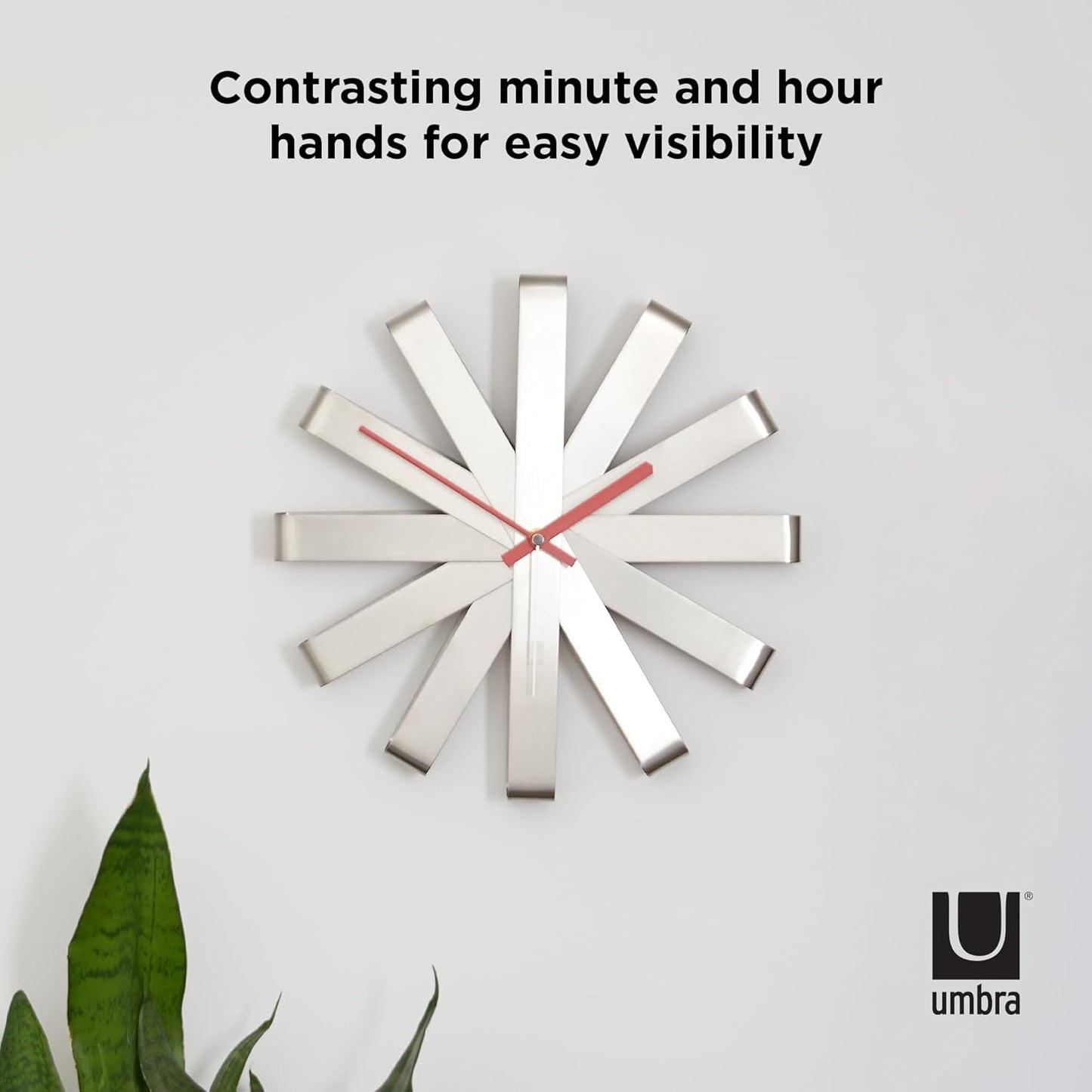 Ribbon Wall Clock 30cm - Steel