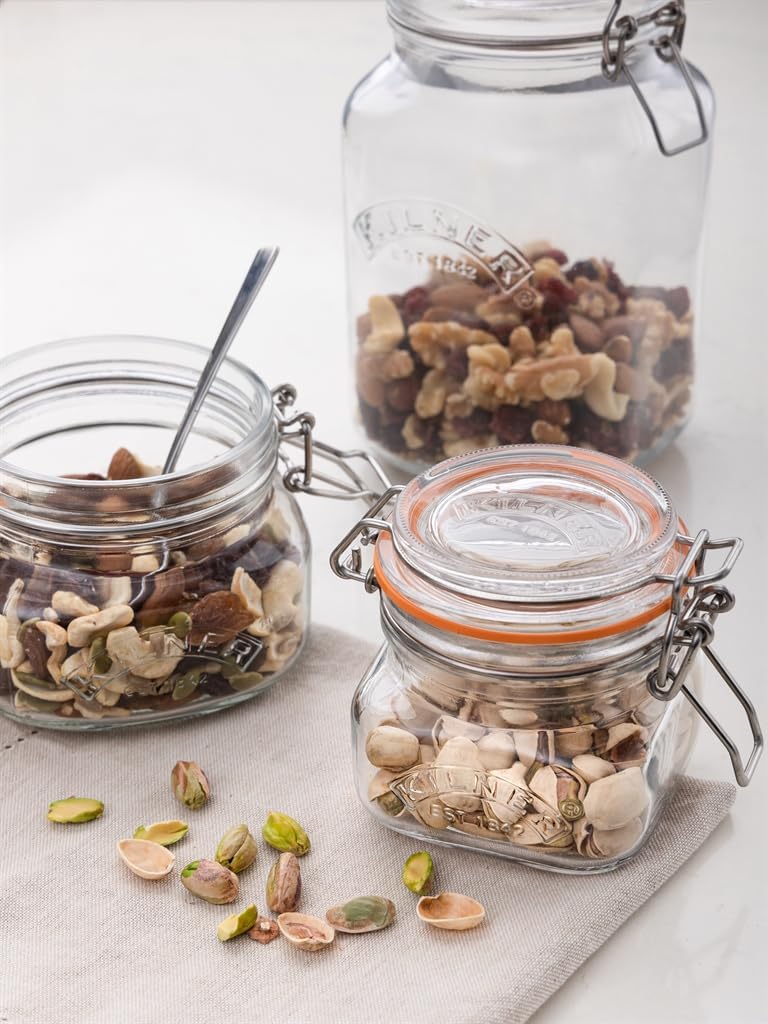 Clip Top Square Jar, 0.25L